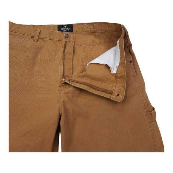 Redhead Mens 40x34 Relaxed Fit Carpenter Work Pants 100% Cotton Brown Tan - Picture 4 of 9